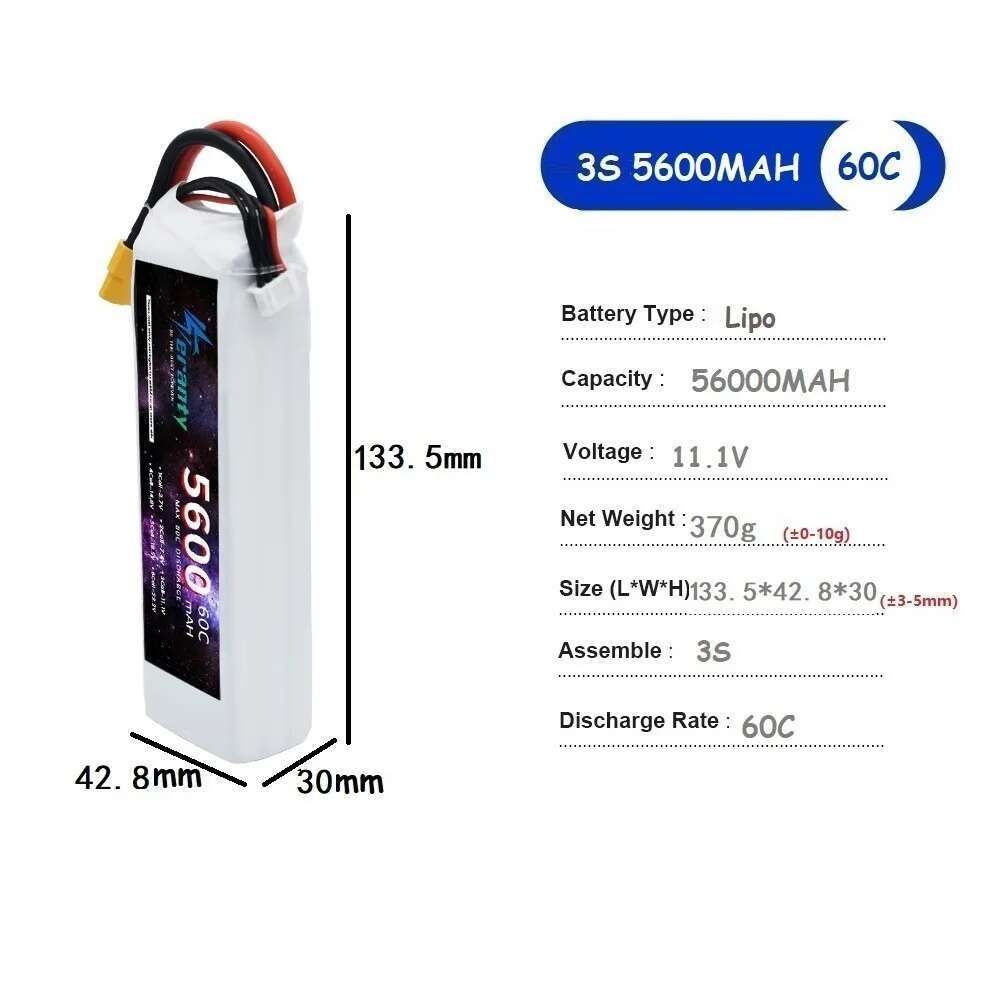 TERANTY 5600MAH 60C 2S 3S 4S 6 - Drone Battery 6S review and price